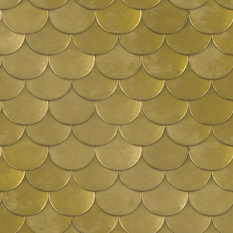 Genenieve Gorder For Tempaper Brass Belly Peel and Stick Wallpaper