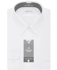 Van Heusen Men's Bigger Fit Wrinkle Free Poplin Solid Dress Shirt