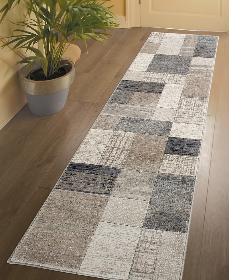 Mink Home Waterside Pier Multi 2'3" x 7'7" Runner Area Rug