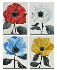 Ready2HangArt, 'Graceful Poppy I-iv' 4 Piece Canvas Wall Art