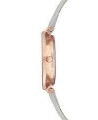 Anne Klein Women's Light Gray Leather Strap Watch 32mm