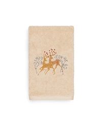 Linum Home Christmas Deer 100% Turkish Cotton Hand Towel