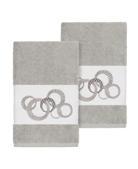Linum Home Annabelle 2-Pc. Embellished Hand Towel Set