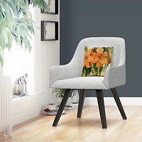 Baldwin Sheila Golden Tiger Lilies Orange Modern Decorative Pillow, 16" x 16"
