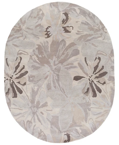 Livabliss Athena Ath-5135 Taupe 6' x 9' Oval Area Rug