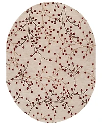 Livabliss Athena Ath-5053 Burgundy 6' x 9' Oval Area Rug