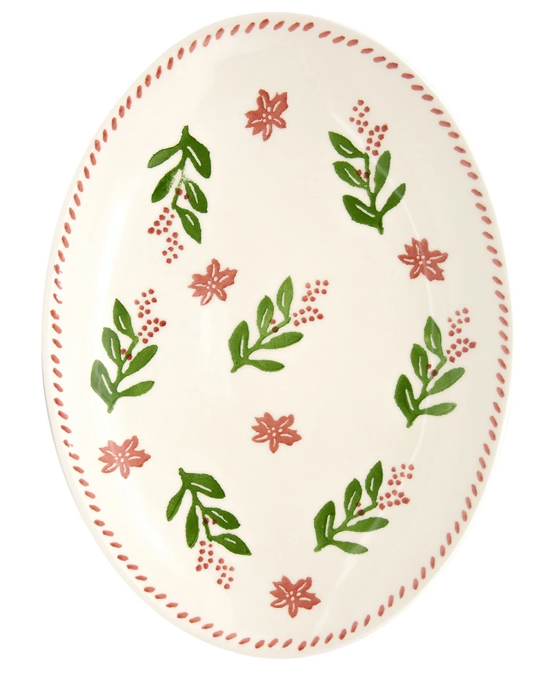 Euro Ceramica Natal Medium Oval Platter