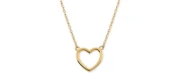 Open Heart 17" Pendant Necklace in 10k Gold