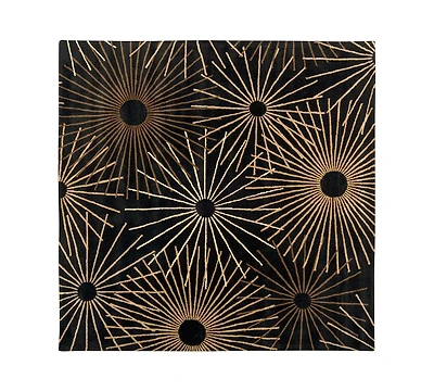 Livabliss Forum Fm-7090 Black 4' Square Area Rug