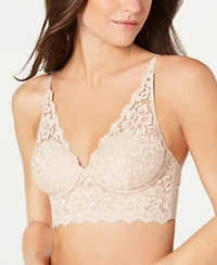 Maidenform Women's Pure Comfort Lace & Mesh Longline Wireless Bralette DM1188