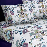 Tribeca Living Abstract Paisley Printed Extra Deep Pocket Flannel Sheet Set