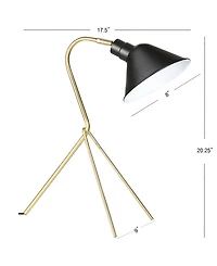 Jonathan Y Mae Brass Led Desk Lamp