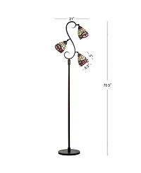 Jonathan Y Walker Tiffany-Multi-Light Led Floor Lamp