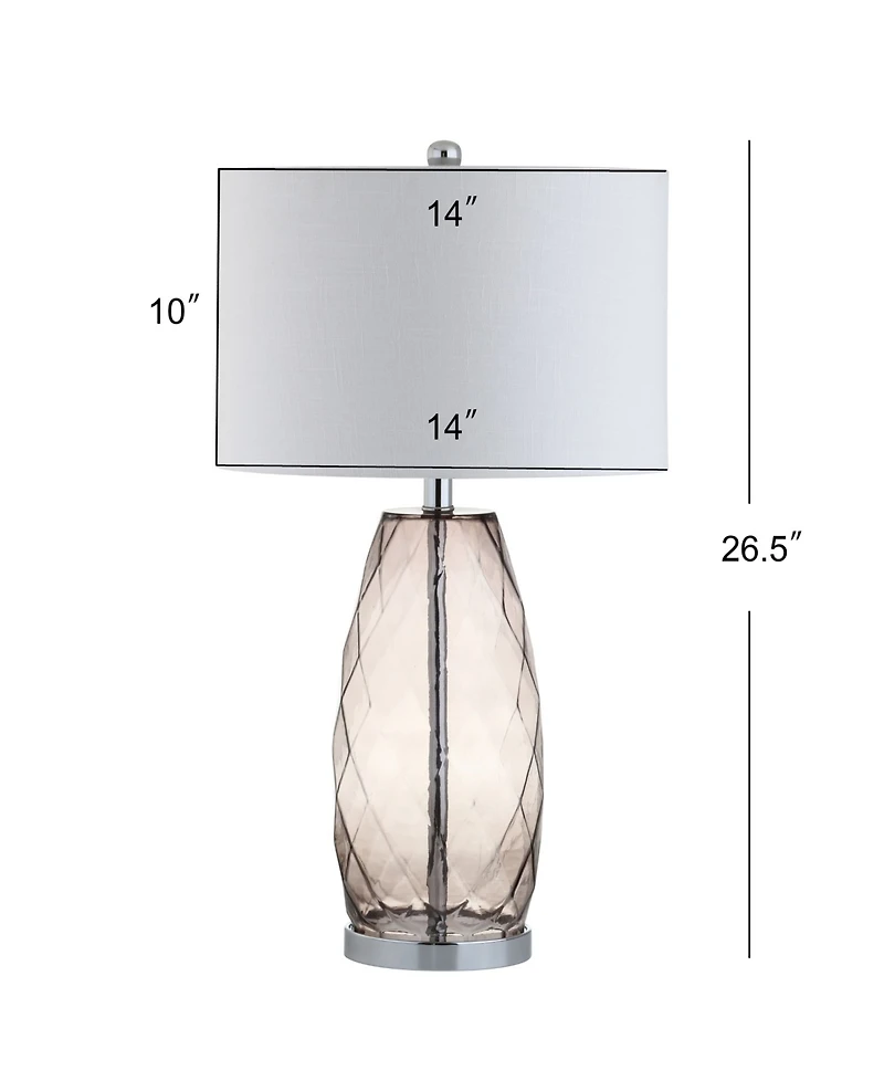 Jonathan Y Juliette Glass, Metal Led Table Lamp
