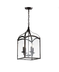 Jonathan Y Ruth 4-Light Lantern Metal, Glass Led Pendant