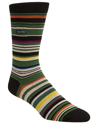 Calvin Klein Men's Striped Crew Socks