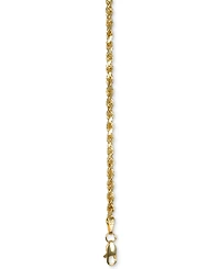 Italian Gold Forza Rope Chain 22" Necklace (2-1/2mm) in 14k Gold