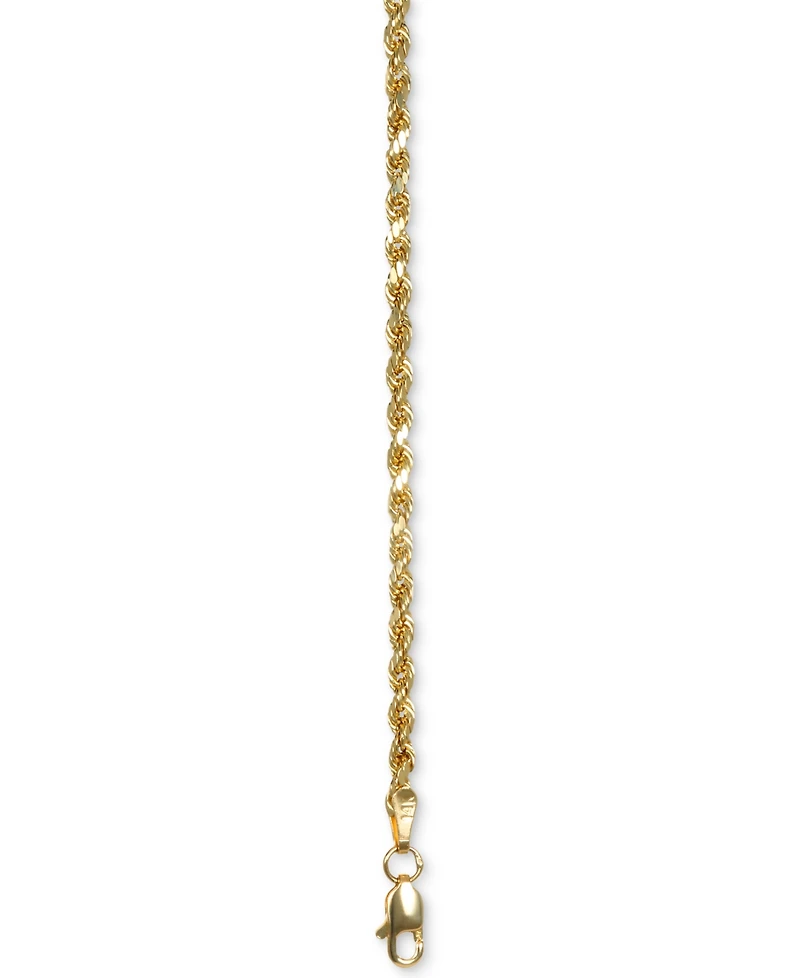 Italian Gold Forza Rope Chain 18" Necklace (2-1/2mm) in 14k Gold