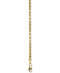Italian Gold Forza Rope Chain 18" Necklace (2-1/2mm) in 14k Gold