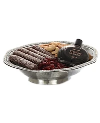 Classic Touch Stainless Steel Octagonal Dish with Diamonds