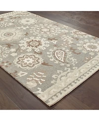 Oriental Weavers Craft 93003 Gray/Sand 2'6" x 8' Runner Area Rug