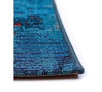 Liora Manne' Marina 8046 Suzanie Blue 3'3" x 4'11" Indoor/Outdoor Area Rug