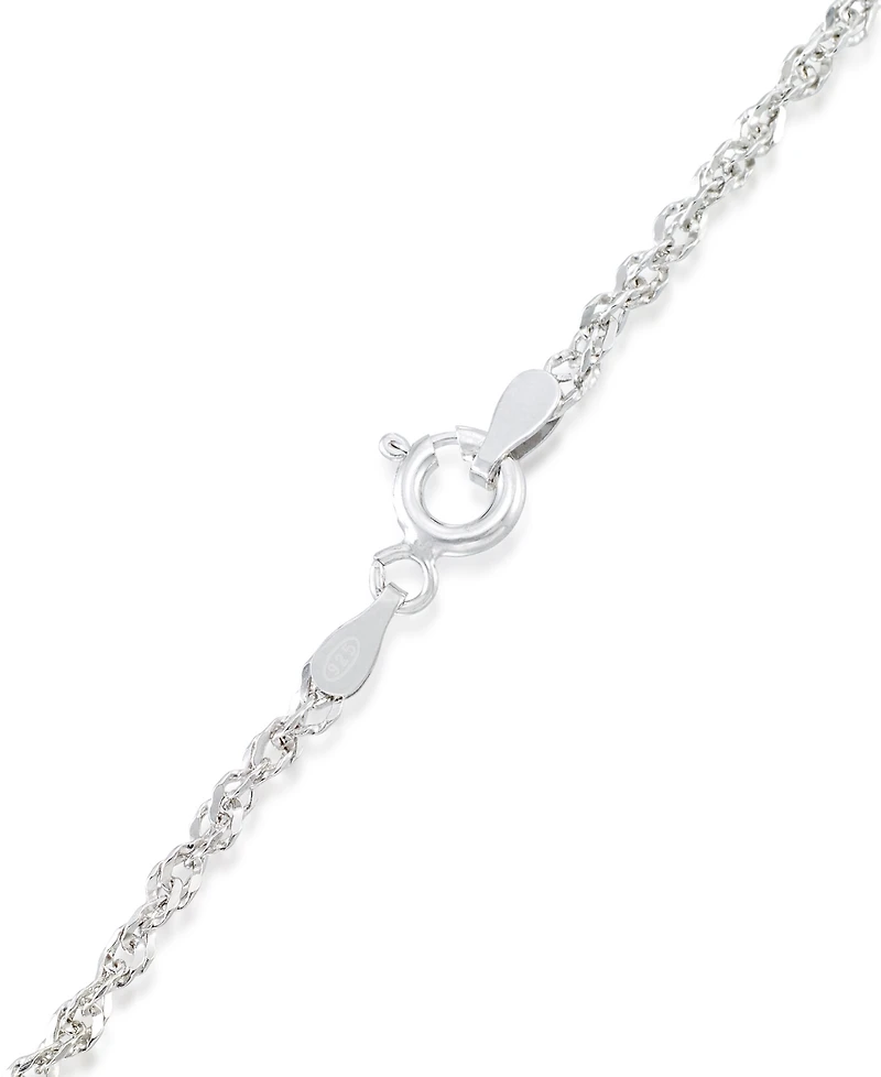 Amethyst (5/8 ct. t.w.), Garnet (3/8 ct. t.w) & Marcasite Paisley Pendant on 18" Chain in Sterling Silver
