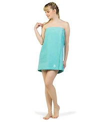 Linum Home 100% Turkish Cotton Terry Personalized Women's Bath Wrap