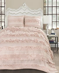 Lush Decor Belle Ruffle 3-Pc. Quilt Set, Full/Queen