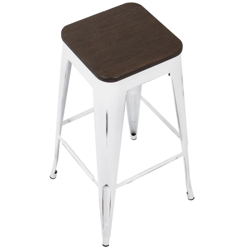 Lumisource Oregon Stackable Barstool Set of 2