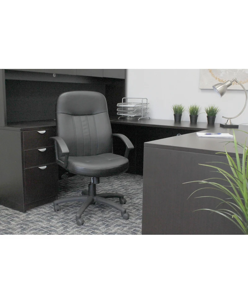 Boss Office Products Executive Leather Budget Chair