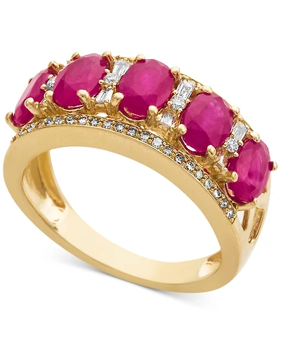 Sapphire (2-7/8 ct. t.w.) & Diamond (1/3 Ring 14k White Gold (Also Emerald, Tanzanite and Ruby)