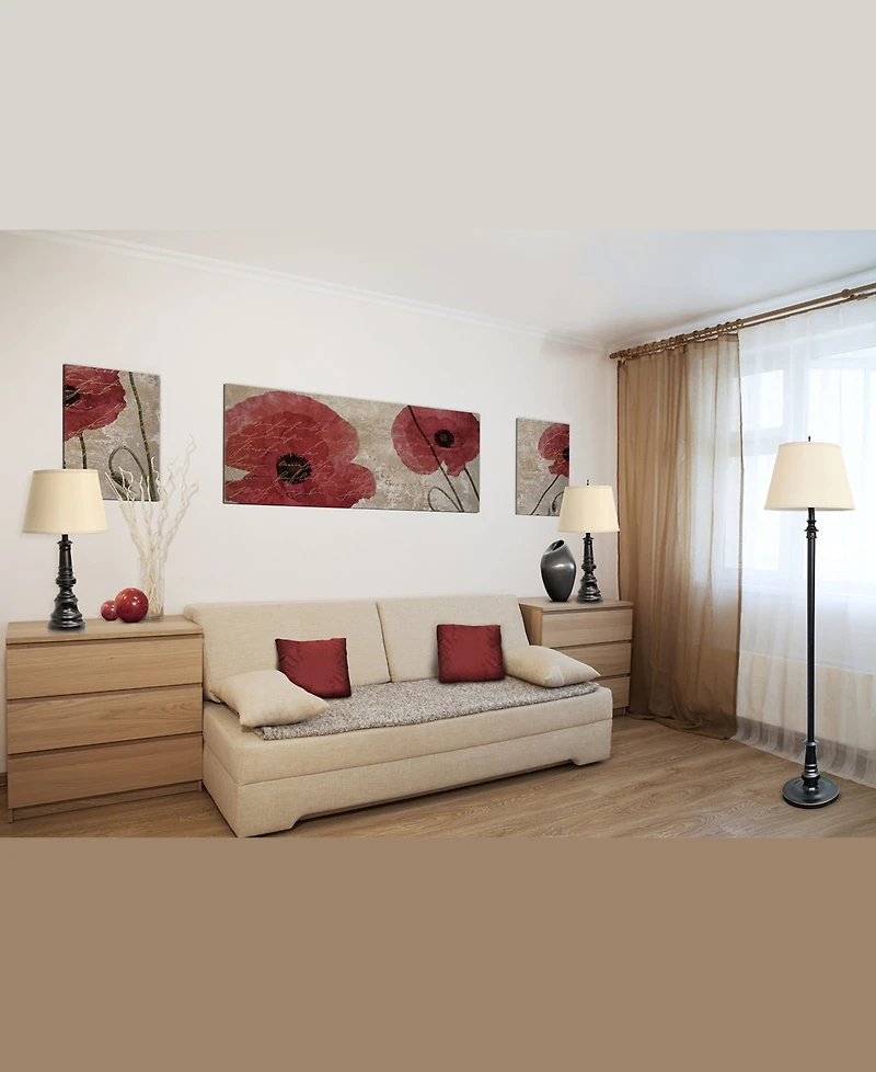 Elegant Designs Restoration Bronze Three Pack Lamp Set (2 Table Lamps, 1 Floor Lamps)