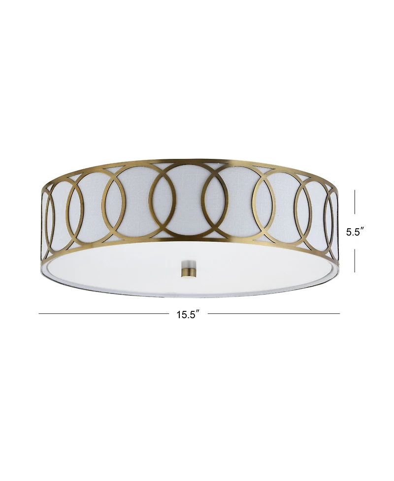 Jonathan Y Aubrey 3-Light Metal Led Flush Mount