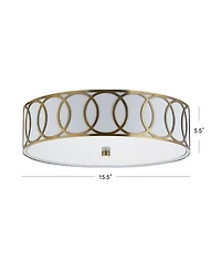 Jonathan Y Aubrey 3-Light Metal Led Flush Mount