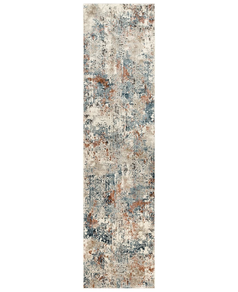 Livabliss Pune Pun-2302 Teal 2'7" x 10'3" Runner Area Rug