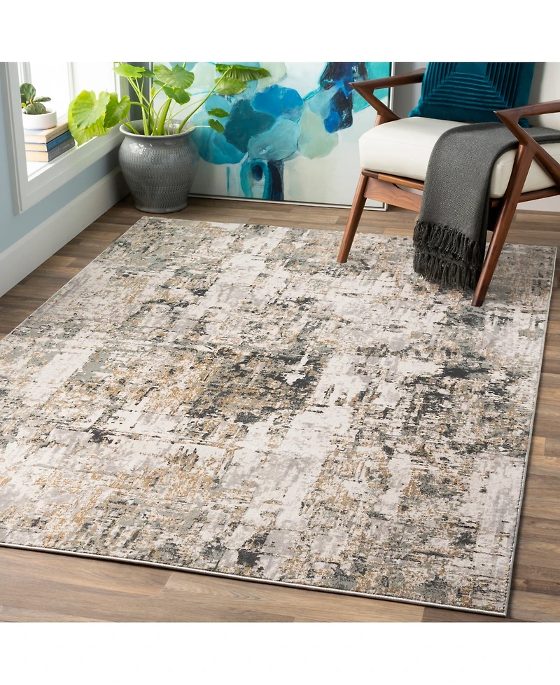 Livabliss Quatro Qua-2300 Medium Gray 2' x 3' Area Rug