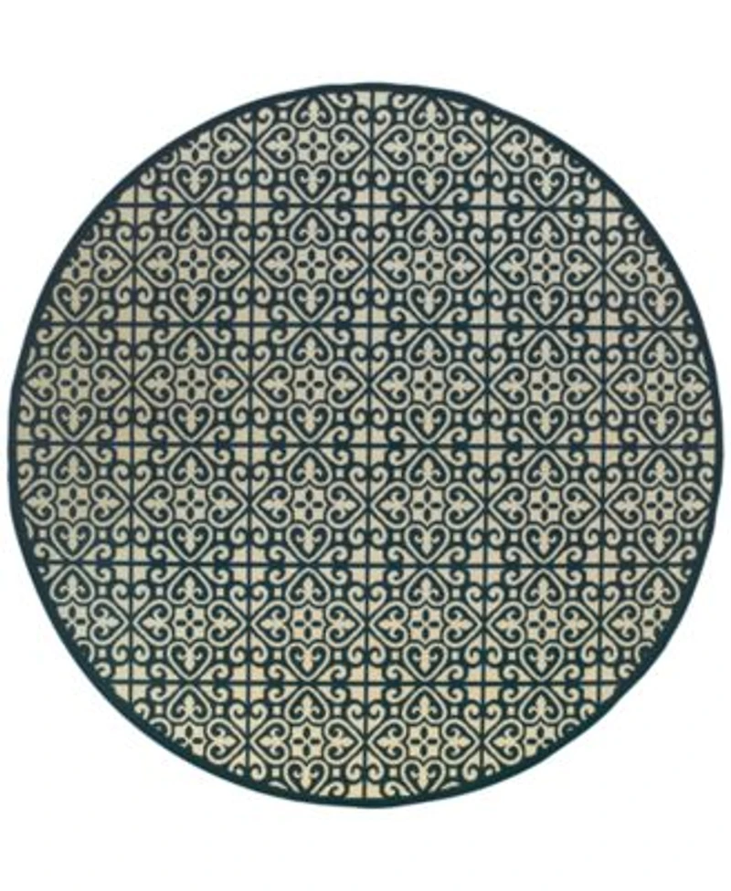 Oriental Weavers Marina 5927b Ivory Navy Indoor Outdoor Rug