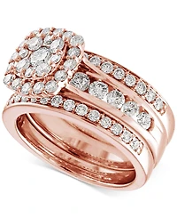 Diamond Three-Piece Ring Set (2 ct. t.w.) 14k White, Yellow and Rose Gold