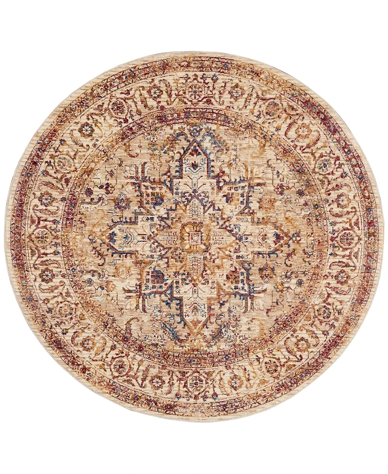 Mink Home Taza Heriz 5' Round Area Rug