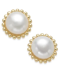 Giani Bernini Freshwater Pearl (5mm) Stud Earrings in 18k Gold-Plated Sterling Silver, Created for Macy's