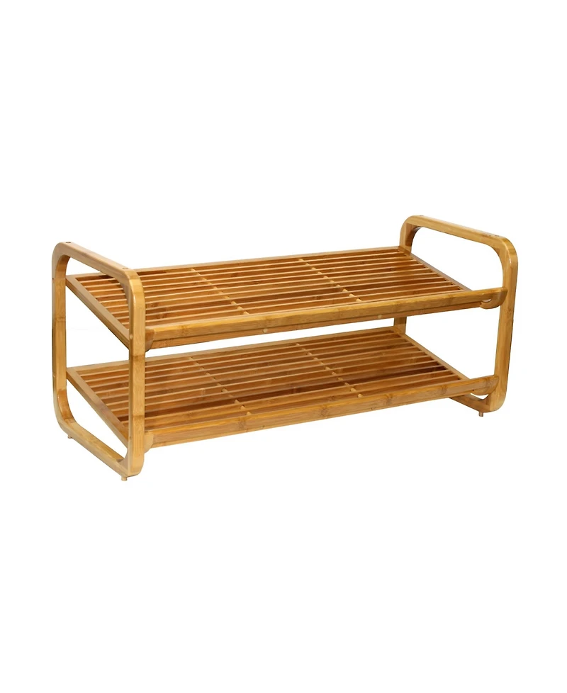 Oceanstar 2-Tier Bamboo Shoe Rack