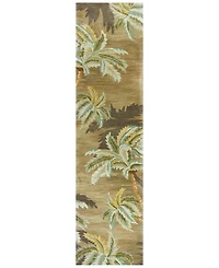 Kas Sparta Palm Trees 3102 Moss 2'6" x 10' Runner Area Rug