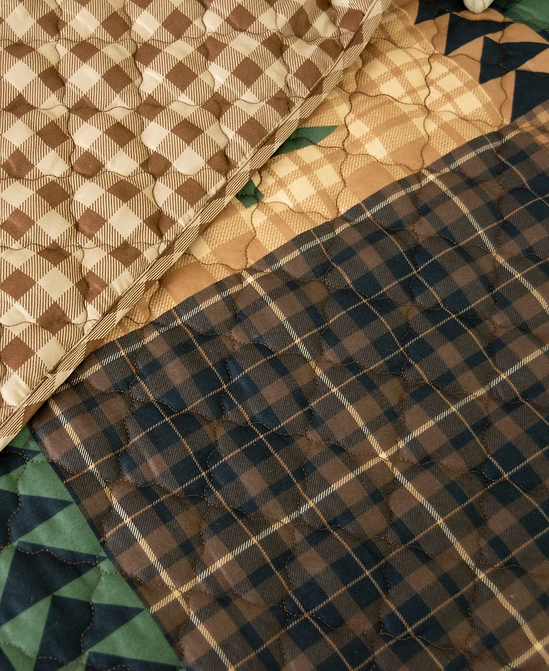 American Heritage Brown Bear Cabin 3-Pc. Quilt Set, King