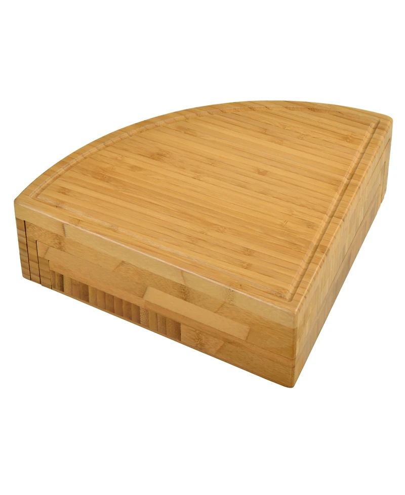 Picnic at Ascot Vienna Transforming Multilevel Bamboo Cheese Board Set with Tools