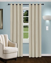 Superior Linen-Inspired Classic Room Darkening Modern Fade Resistant -Piece Curtain Set with Grommet Header Top