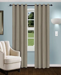 Superior Linen-Inspired Classic Room Darkening Modern Fade Resistant -Piece Curtain Set with Grommet Header Top