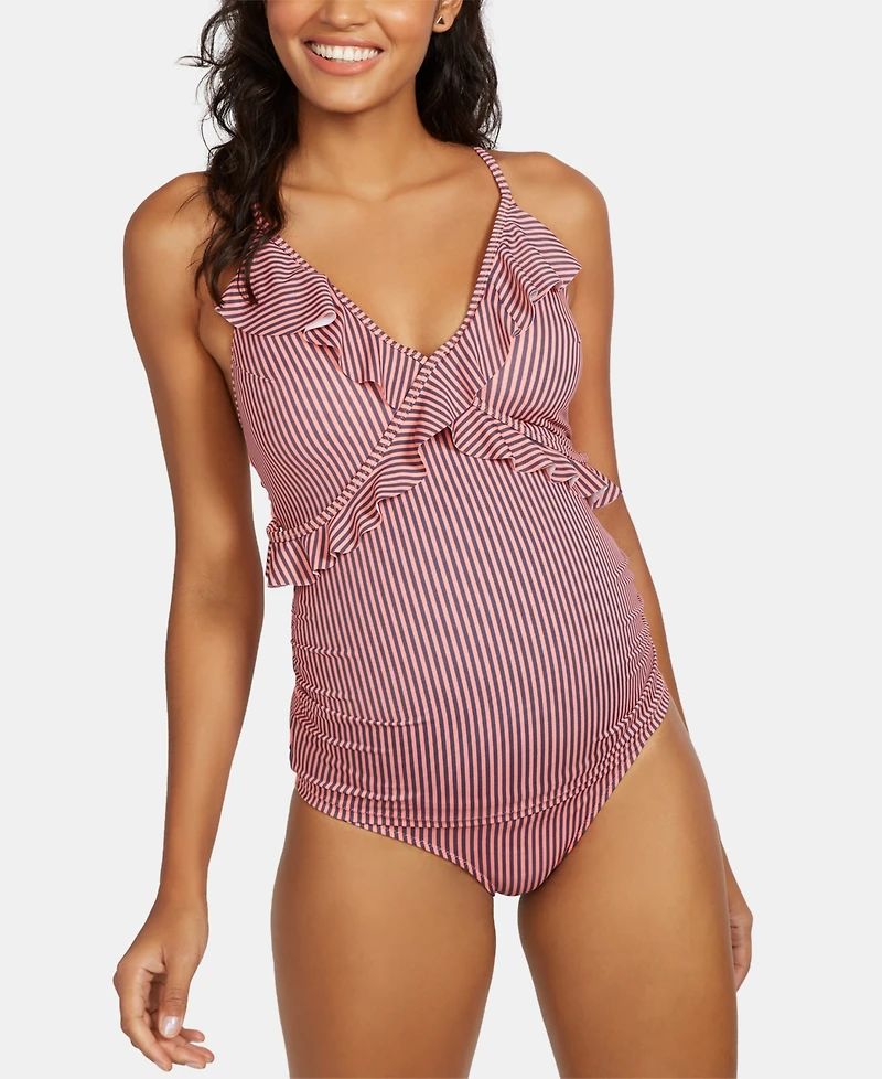 Motherhood Maternity Printed Tankini Swimsuit