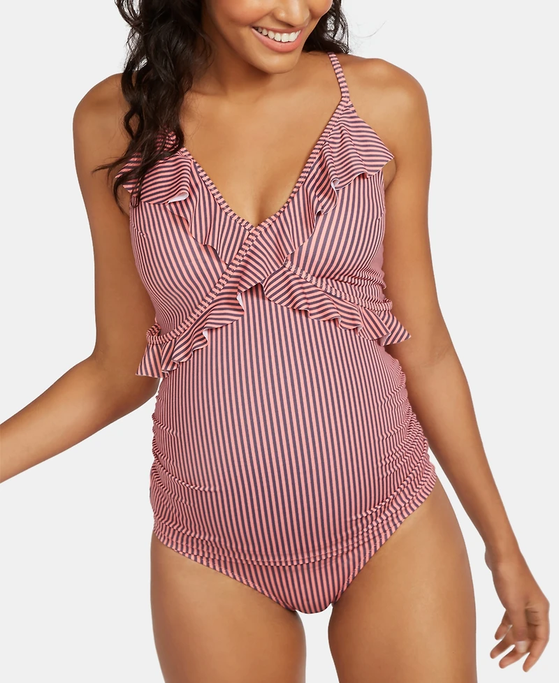 Motherhood Maternity Printed Tankini Swimsuit