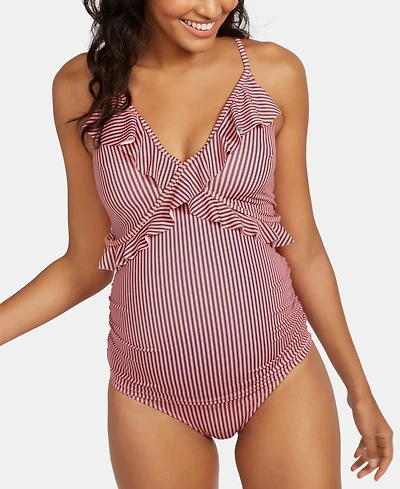 Motherhood Maternity Printed Tankini Swimsuit